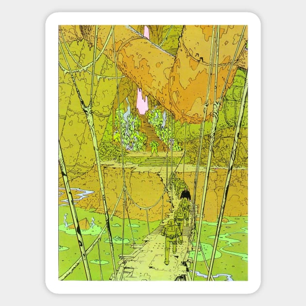 moebius giraud forest - Jean Giraud - moebius Sticker by QualityArtFirst